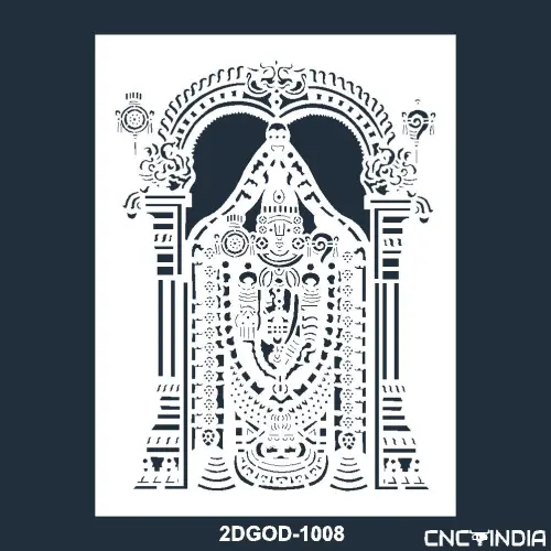 2DGOD-1008 Shri Tirupati Bala Ji Vector DXF EPS File Download