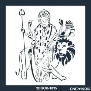 2DGOD-1015 Shri Durga Mata Vector DXF EPS File Download