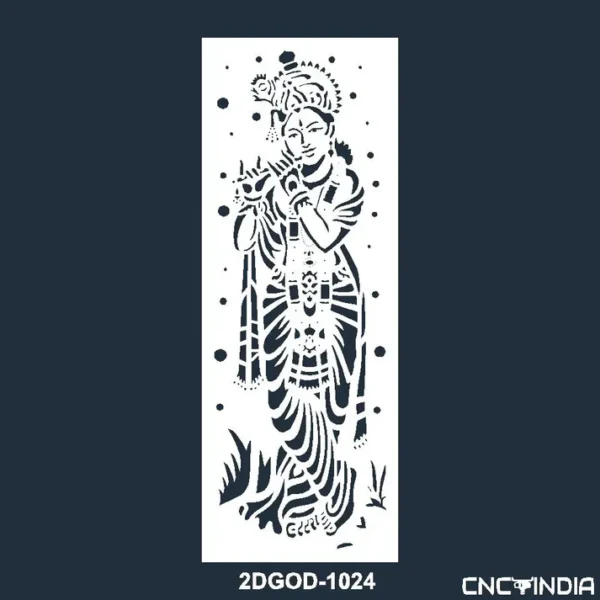 2DGOD-1024 Shri Krishna Vector DXF EPS File Download