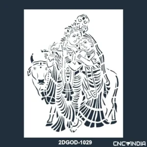 2DGOD-1029 Shri Radha Krishna Vector DXF EPS File Download