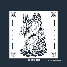 2DGOD-1099 Shri Shiv Parvati Mata Vector DXF EPS File Download