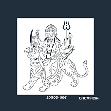 2DGOD-1007 Shri Durga Mata Vector DXF EPS File Download