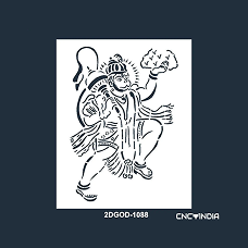 2DGOD-1088 Shri Hanuman Vector DXF EPS File Download