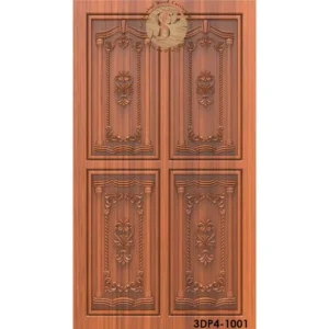 DRTRP4-1001 Two 4 Panel Door Design Artcam Relief 3D Model Download