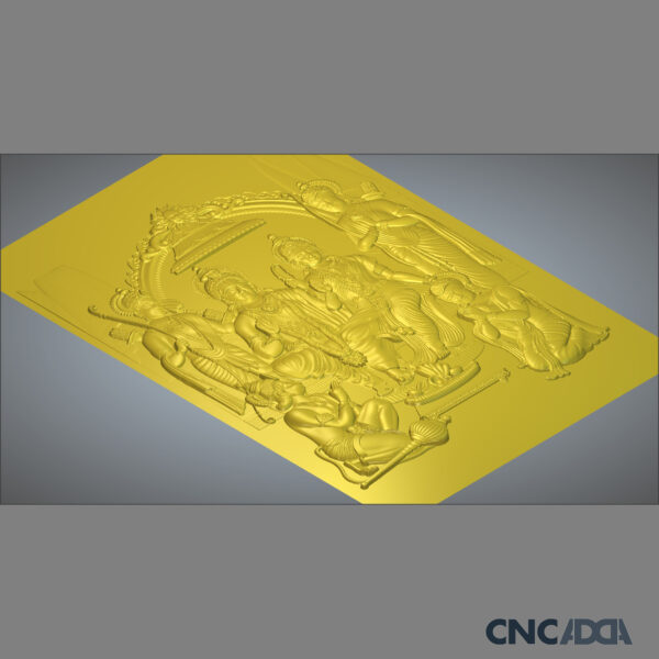 3DGOD-1108 Ram Darbar Face 3D CNC Model Artcam Relief & STL Download CNCadda.in - Image 5