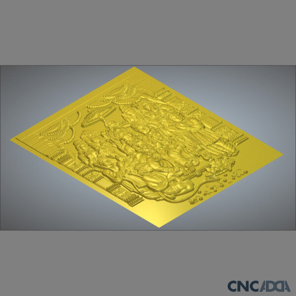 3DGOD-1109 Ram Darbar Face 3D CNC Model Artcam Relief & STL Download CNCadda.in - Image 4