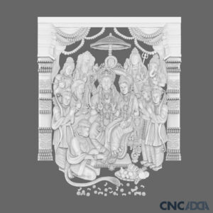 3DGOD-1109 Ram Darbar Face 3D CNC Model Artcam Relief & STL Download CNCadda.in