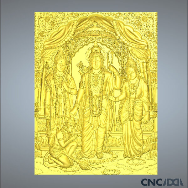 3DGOD-1110 Ram Darbar Face 3D CNC Model Artcam Relief & STL Download CNCadda.in - Image 2