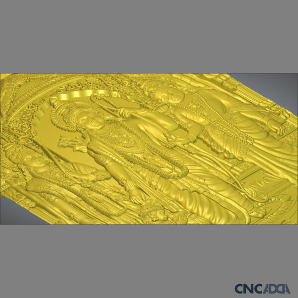 3DGOD-1110 Ram Darbar Face 3D CNC Model Artcam Relief & STL Download CNCadda.in - Image 4
