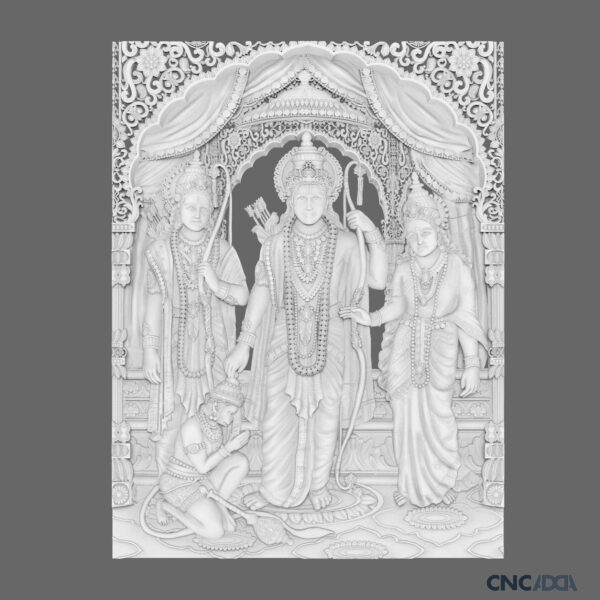 3DGOD-1110 Ram Darbar Face 3D CNC Model Artcam Relief & STL Download CNCadda.in