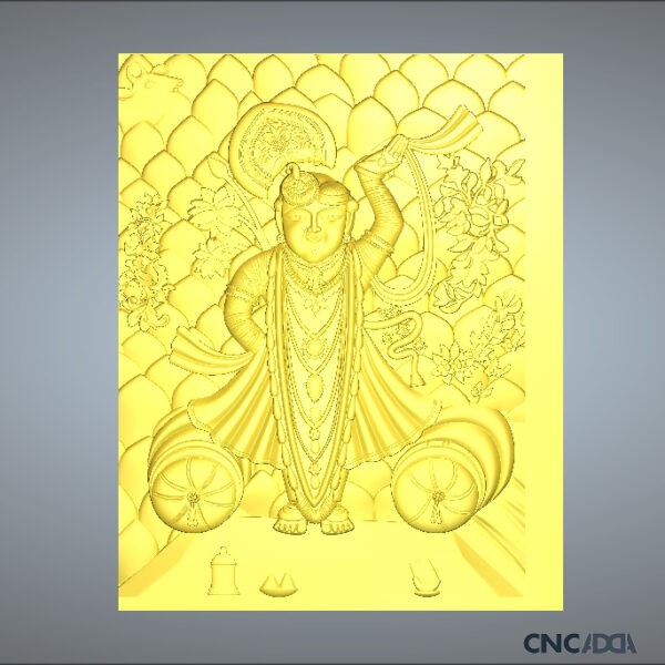 3DGOD-1111 Shreenath ji Face 3D CNC Model Artcam Relief & STL Download CNCadda.in - Image 3