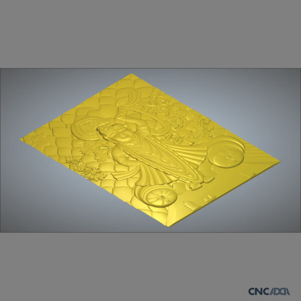 3DGOD-1111 Shreenath ji Face 3D CNC Model Artcam Relief & STL Download CNCadda.in - Image 4