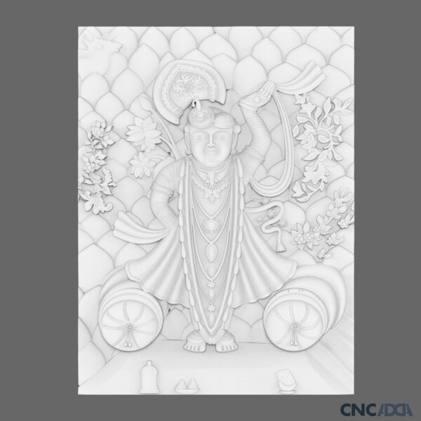 3DGOD-1111 Shreenath ji Face 3D CNC Model Artcam Relief & STL Download CNCadda.in