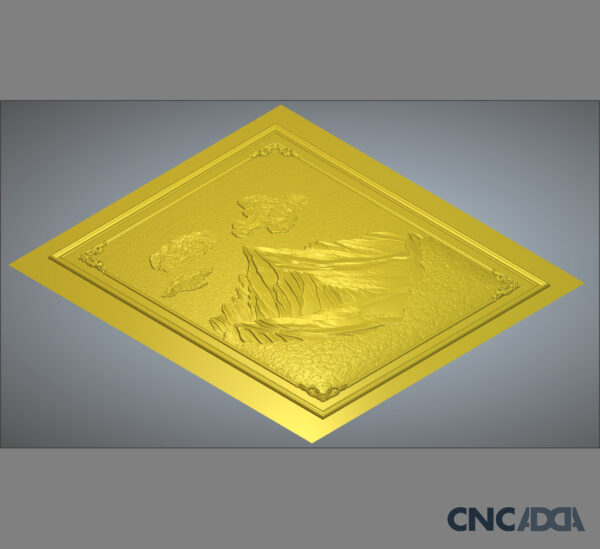3DWD-1113 Wall Decor Mountain Design CNC 3D Model Artcam Relief & STL File Download CNCadda.in - Image 4