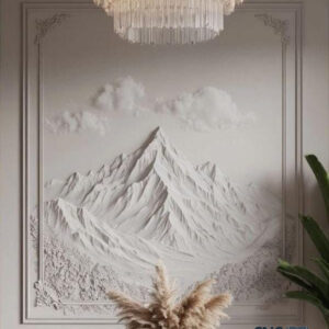 3DWD-1113 Wall Decor Mountain Design CNC 3D Model Artcam Relief & STL File Download CNCadda.in