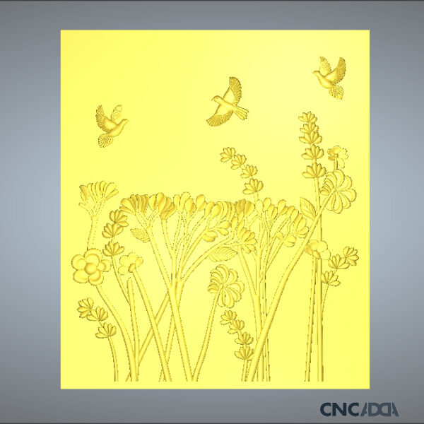 3DWD-1114 Wall Decor Design CNC 3D Model Artcam Relief RLF & STL File Download CNCadda.in - Image 3