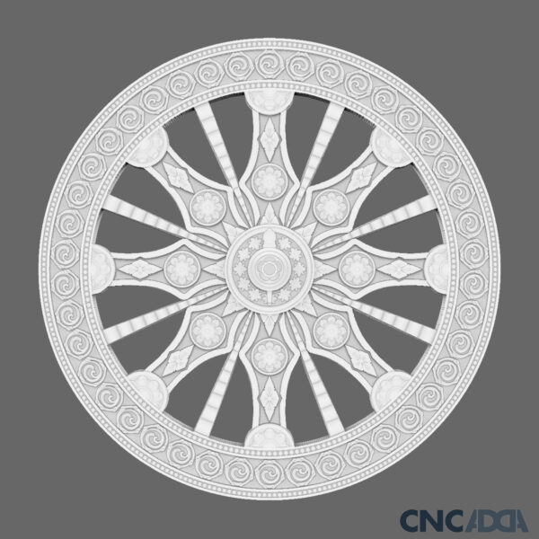 3DDECC-1215 3D Circular Round Design Model For CNC Download CNCadda.Com