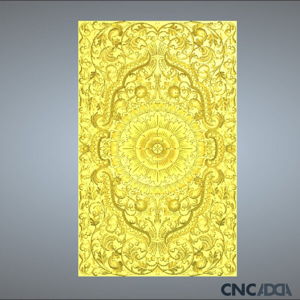 3DDECL-1004 Decorative Floral Wine Flower CNC 3D Model Relief And STL Download CNCadda.Com - Image 2