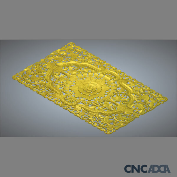 3DDECL-1004 Decorative Floral Wine Flower CNC 3D Model Relief And STL Download CNCadda.Com - Image 5