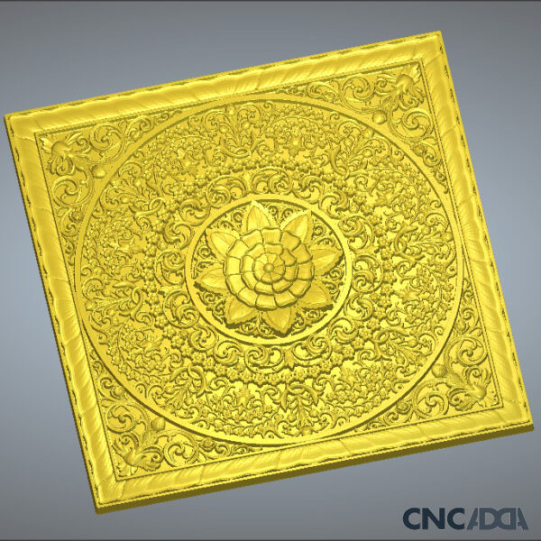 3DDSQ-1050 Square CNC Design 3D Model Artcam Relief Square File And STL Download CNCadda.Com - Image 3