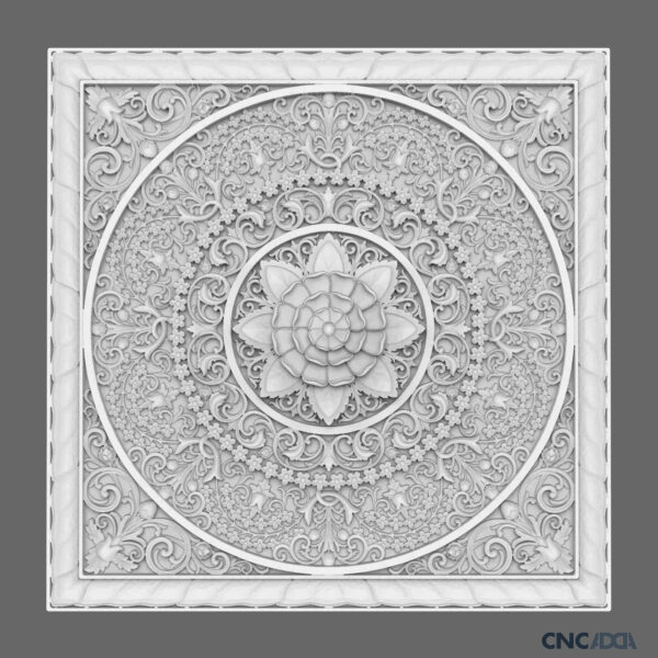 3DDSQ-1050 Square CNC Design 3D Model Artcam Relief Square File And STL Download CNCadda.Com