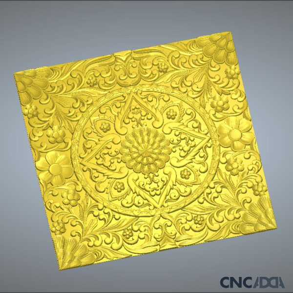 3DDSQ-1051 Square CNC Design 3D Model Artcam Relief Square File And STL Download CNCadda.Com - Image 3