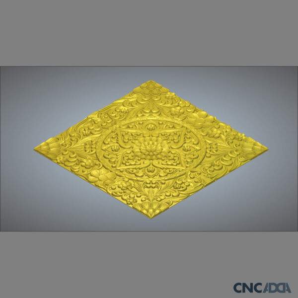 3DDSQ-1051 Square CNC Design 3D Model Artcam Relief Square File And STL Download CNCadda.Com - Image 4