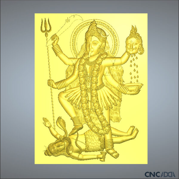 3DGOD-1112 Kali Mata and Shiv ji 3D CNC Model Artcam Relief & STL Download CNCadda.in - Image 2