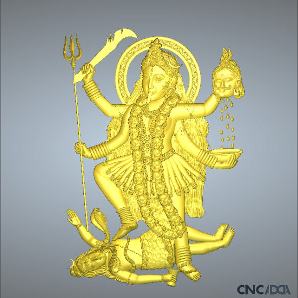 3DGOD-1112 Kali Mata and Shiv ji 3D CNC Model Artcam Relief & STL Download CNCadda.in - Image 4