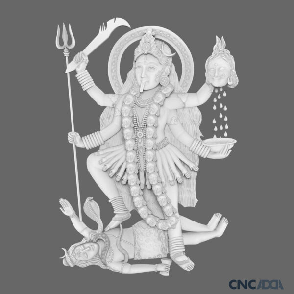 3DGOD-1112 Kali Mata and Shiv ji 3D CNC Model Artcam Relief & STL Download CNCadda.in
