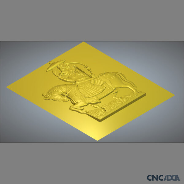 3DGOD-1113 Tejaji Maharaj 3D CNC Model Artcam Relief & STL Download CNCadda.in - Image 3