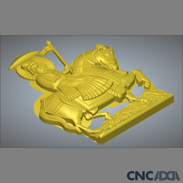3DGOD-1114 Ramdev pir baba 3D CNC Model Artcam Relief & STL Download CNCadda.Com - Image 5