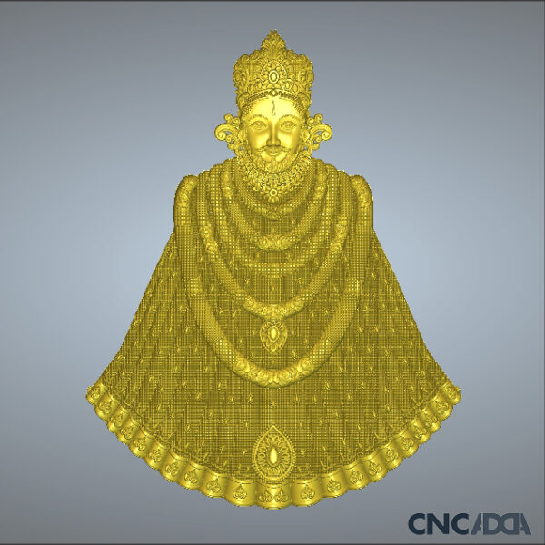 3DGOD-1115 Khatu Shyam ji 3D CNC Model Artcam Relief & STL Download CNCadda.Com - Image 2