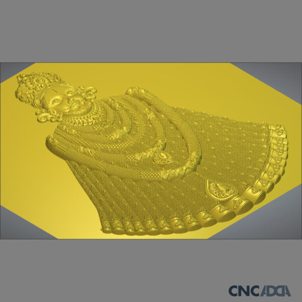 3DGOD-1115 Khatu Shyam ji 3D CNC Model Artcam Relief & STL Download CNCadda.Com - Image 4