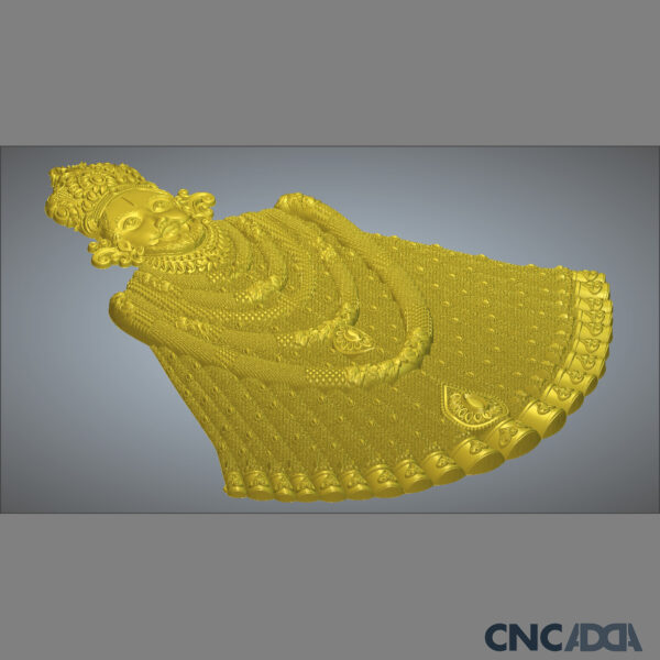 3DGOD-1115 Khatu Shyam ji 3D CNC Model Artcam Relief & STL Download CNCadda.Com - Image 5
