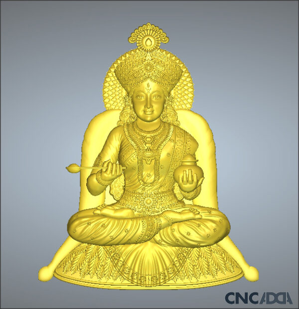 3DGOD-1116 Swaminarayan ji 3D CNC Model Artcam Relief & STL Download CNCadda.Com - Image 3