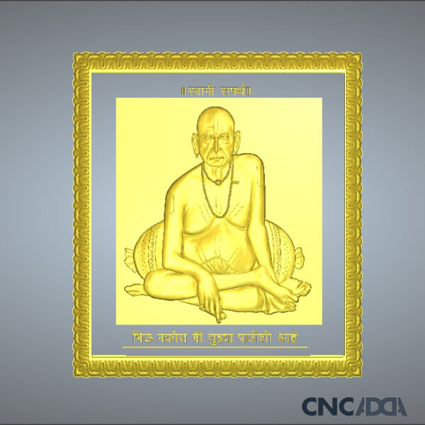 3DGOD-1117 Swami Samarth ji 3D CNC Model Artcam Relief & STL Download CNCadda.Com - Image 4