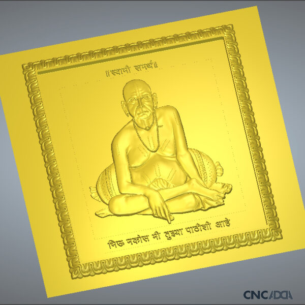3DGOD-1117 Swami Samarth ji 3D CNC Model Artcam Relief & STL Download CNCadda.Com - Image 3