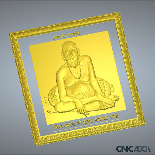 3DGOD-1117 Swami Samarth ji 3D CNC Model Artcam Relief & STL Download CNCadda.Com - Image 5