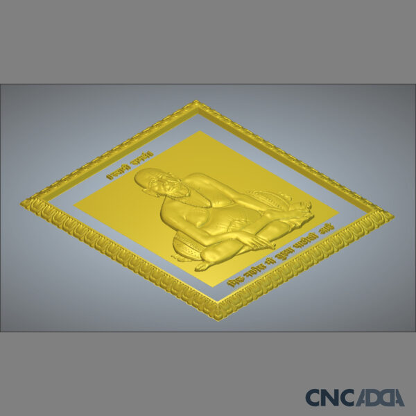 3DGOD-1117 Swami Samarth ji 3D CNC Model Artcam Relief & STL Download CNCadda.Com - Image 6