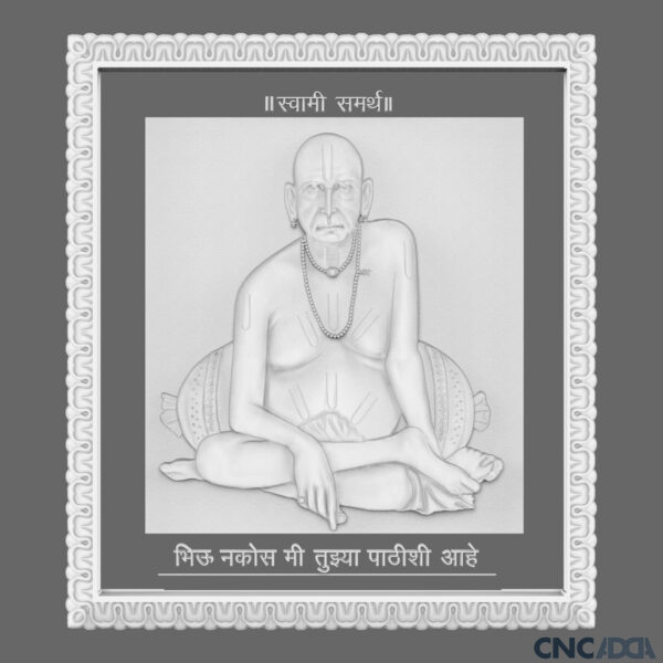 3DGOD-1117 Swami Samarth ji 3D CNC Model Artcam Relief & STL Download CNCadda.Com