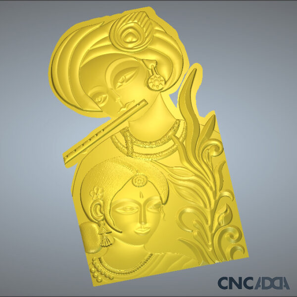 3DGOD-1119 Krishna ji 3D CNC Model Artcam Relief & STL Download CNCadda.Com - Image 4