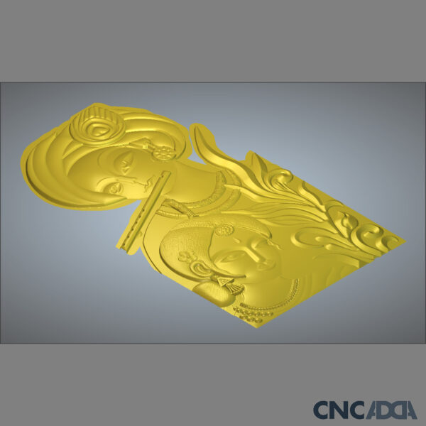 3DGOD-1119 Krishna ji 3D CNC Model Artcam Relief & STL Download CNCadda.Com - Image 5
