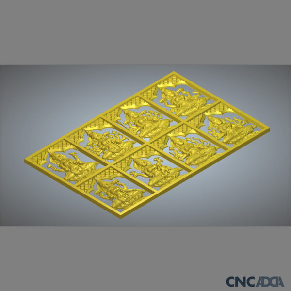 3DGOD-1120 Ashta Lakshmi ji 3D CNC Model Artcam Relief & STL Download CNCadda.Com - Image 5