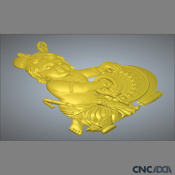 3DGOD-1121 Makhan Chor Kanh 3D CNC Model Artcam Relief & STL Download CNCadda.Com - Image 5
