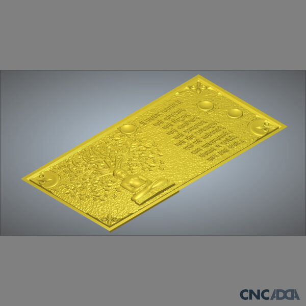 3DGOD-1122 Jain Navkar Mantra Sawami Gautam Buddha 3D CNC Model Artcam Relief & STL Download CNCadda.Com - Image 4