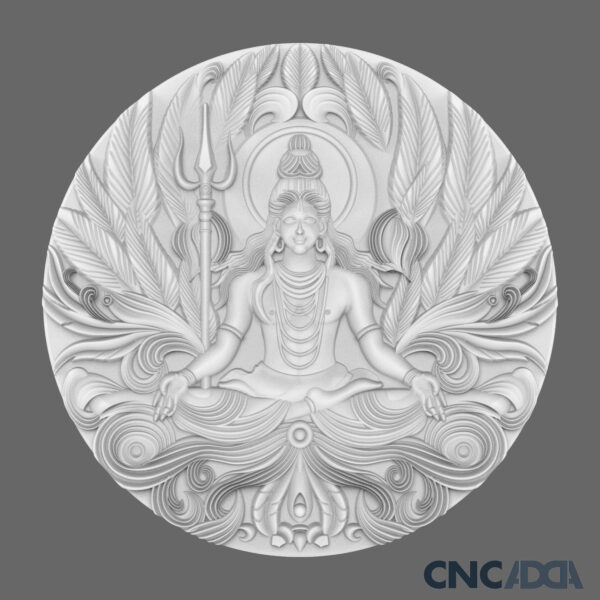 3DGOD-1123 Shiv Ji Around 3D CNC Model Artcam Relief & STL Download CNCadda.Com - Image 8