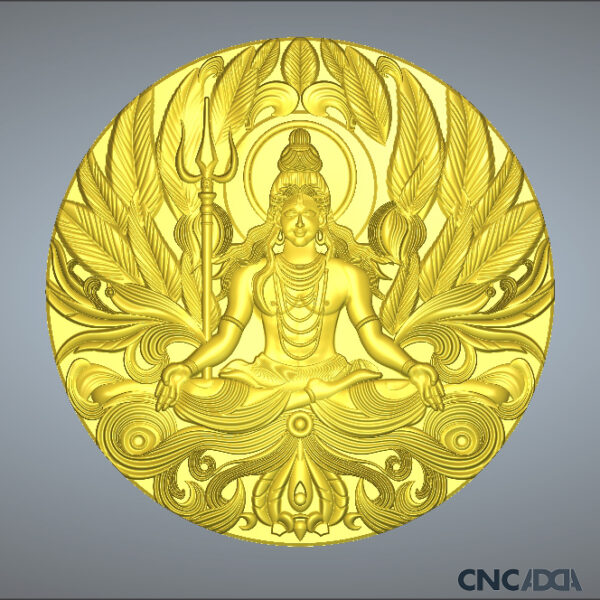 3DGOD-1123 Shiv Ji Around 3D CNC Model Artcam Relief & STL Download CNCadda.Com - Image 9