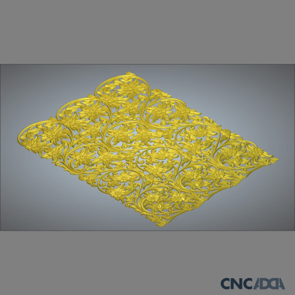 3DLFTR-1052 3D Flower Pattern STL & Relief File Download CNCadda.Com - Image 5