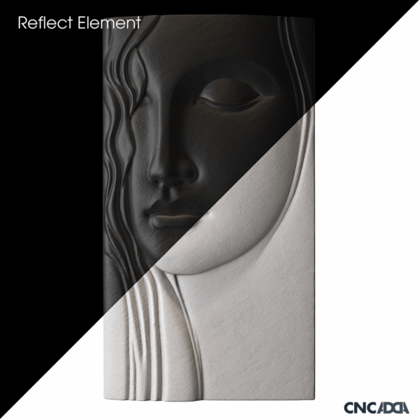 3DSTTU-1008 Women Face Statue 3D CNC Model Relief And STL Download CNCadda.Com - Image 3
